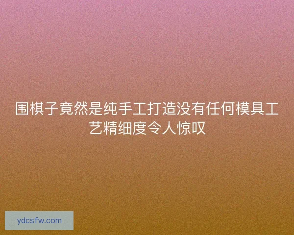 围棋子竟然是纯手工打造没有任何模具工艺精细度令人惊叹 围棋子竟然是纯手工打造没有任何模具工艺精细度令人惊叹